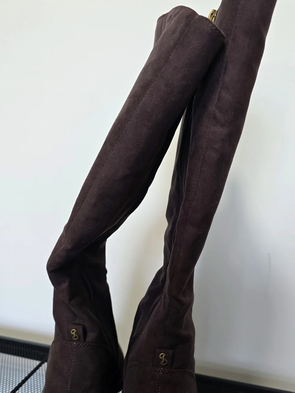 Sam & Libby Dark Brown Suede Over-the-Knee Boots - Never Worn